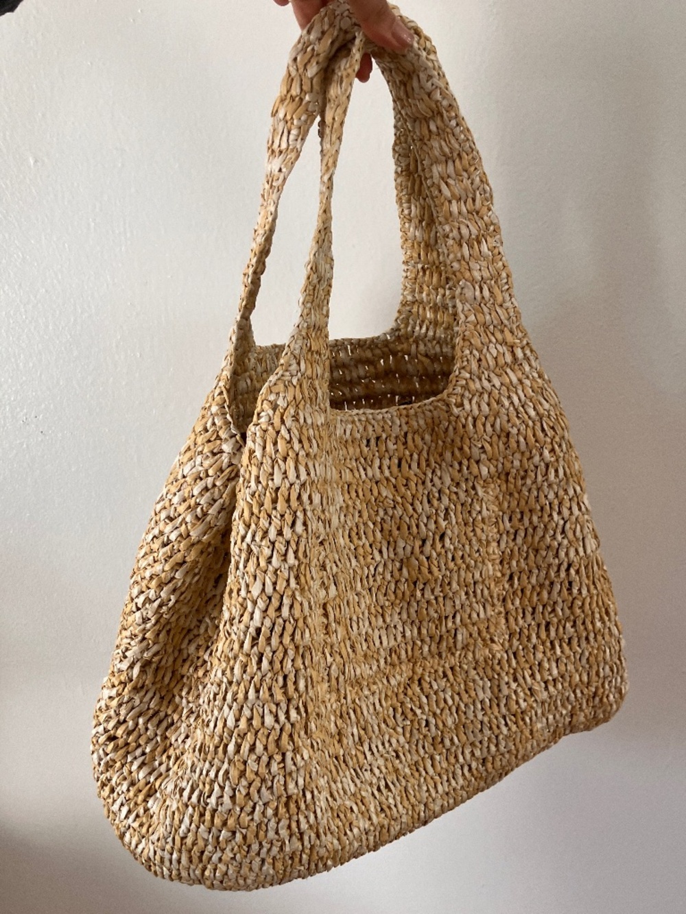 Handwoven raffia shopper bag - Picture 2 of 6